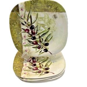 Keller Charles of Philadelphia Melamine Plates Set Of 6 Grapes  5.5 In